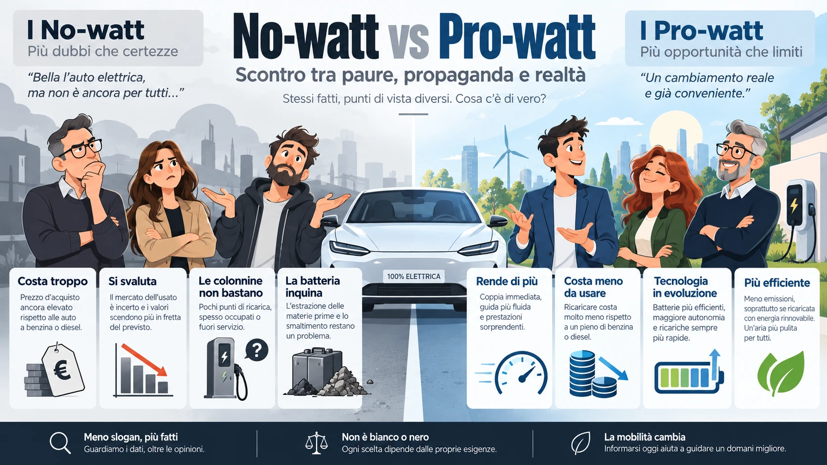 no-watt contro pro-watt ragioni a confronto