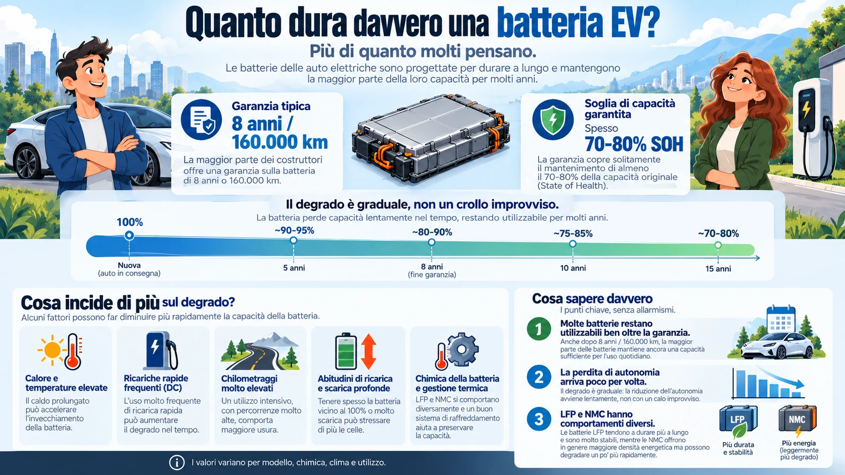Quanto dura realmente una batteria EV